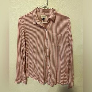 Universal Thread Striped Button-Down Shirt